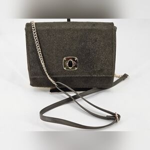 Vintage Gianni Bini OLIVE GREEN Calf Fur Purse Bag Handbag